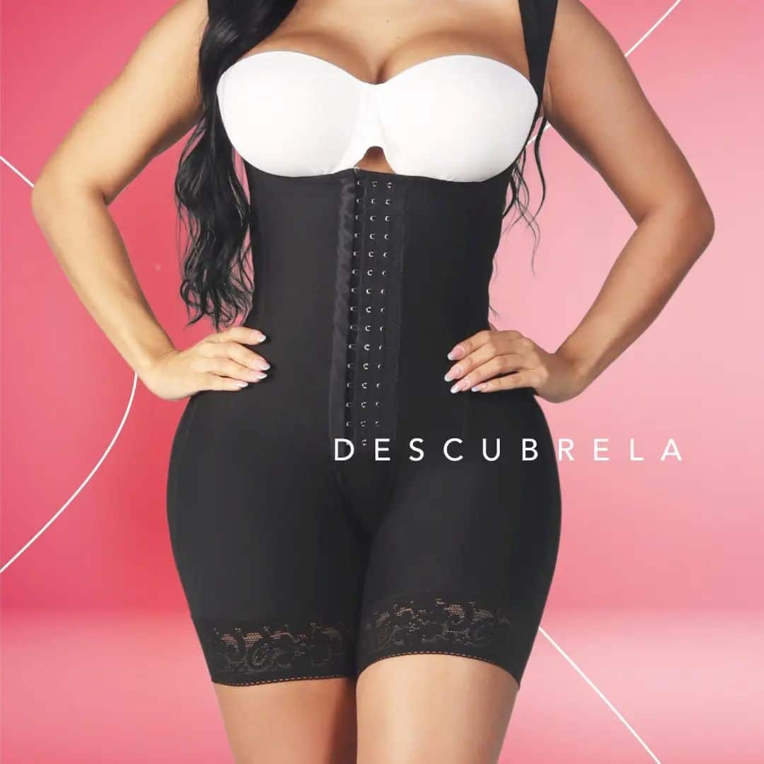 Faja Colombiana reloj de arena – 6 Varillas en Cintura-Espalda Ancha en Sisa 799LMC