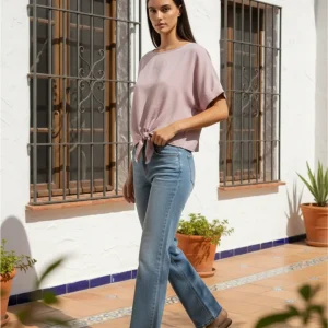 Blusa bambula nudo