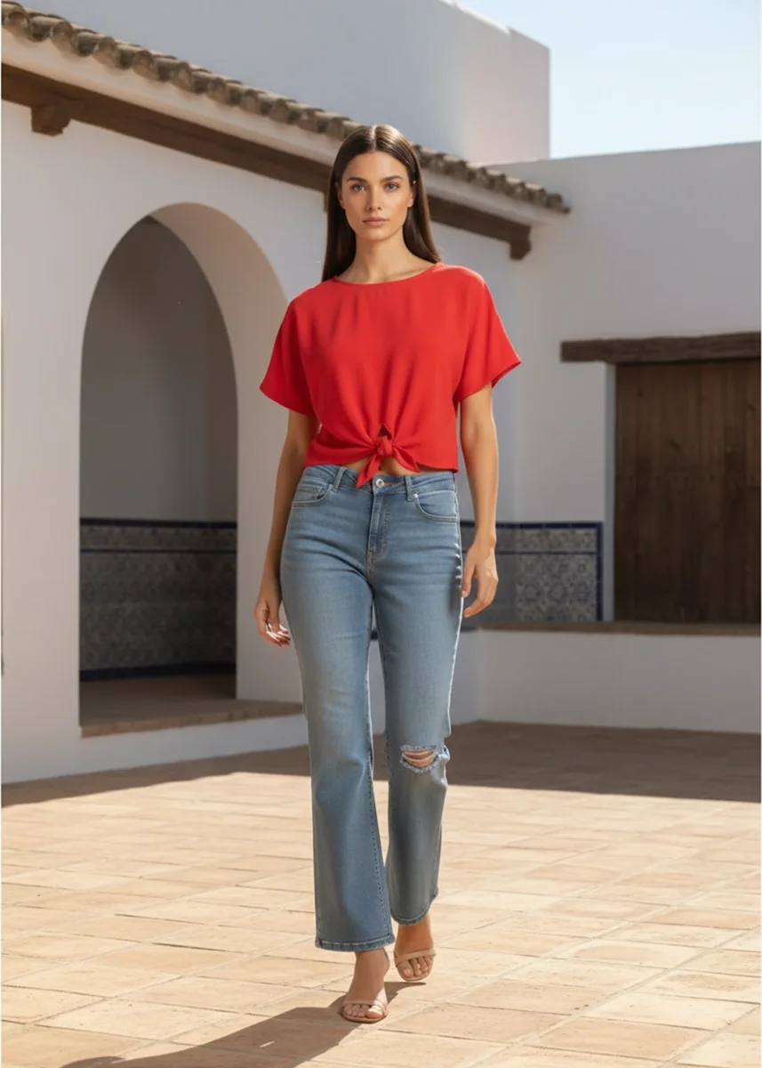 Blusa nudo fluida - Imagen 6
