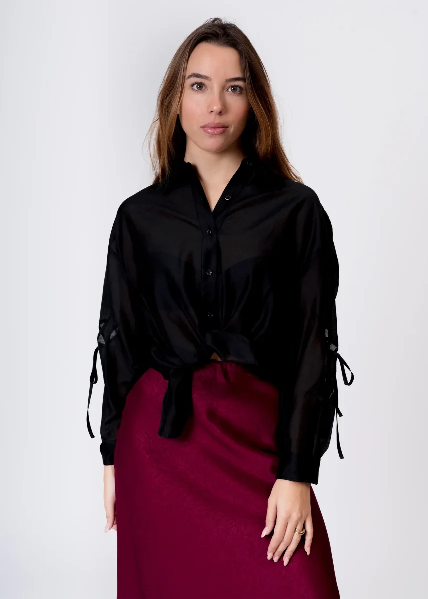 Camisa organza aberturas - Imagen 3