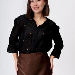 Camisa organza corazones