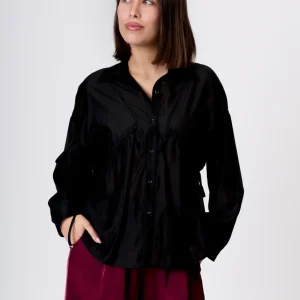 Camisa organza tiras