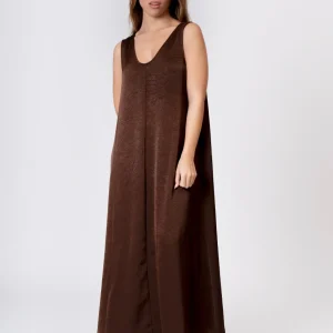 Vestido raso largo