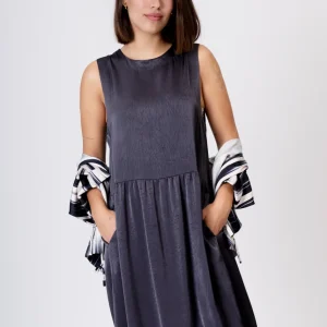 Vestido largo raso