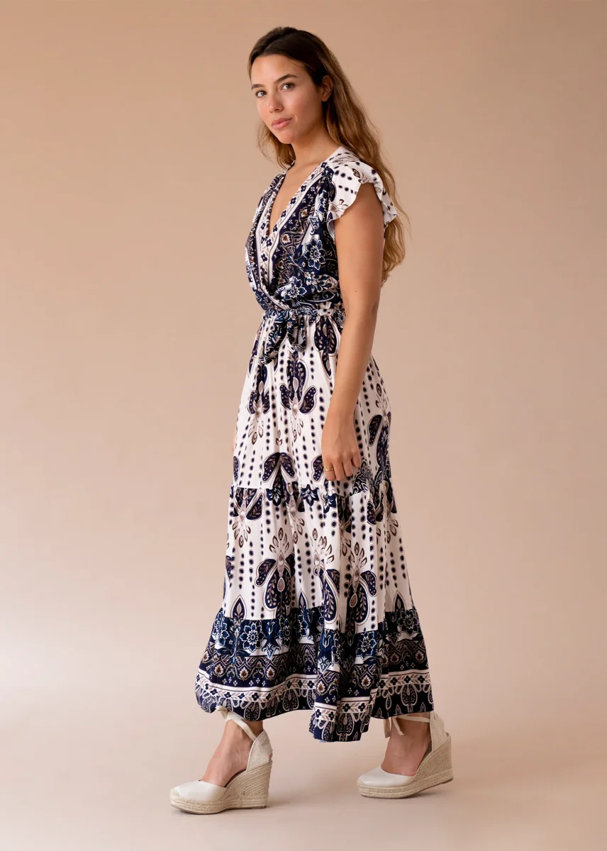 Vestido cruzado estampado - Imagen 3