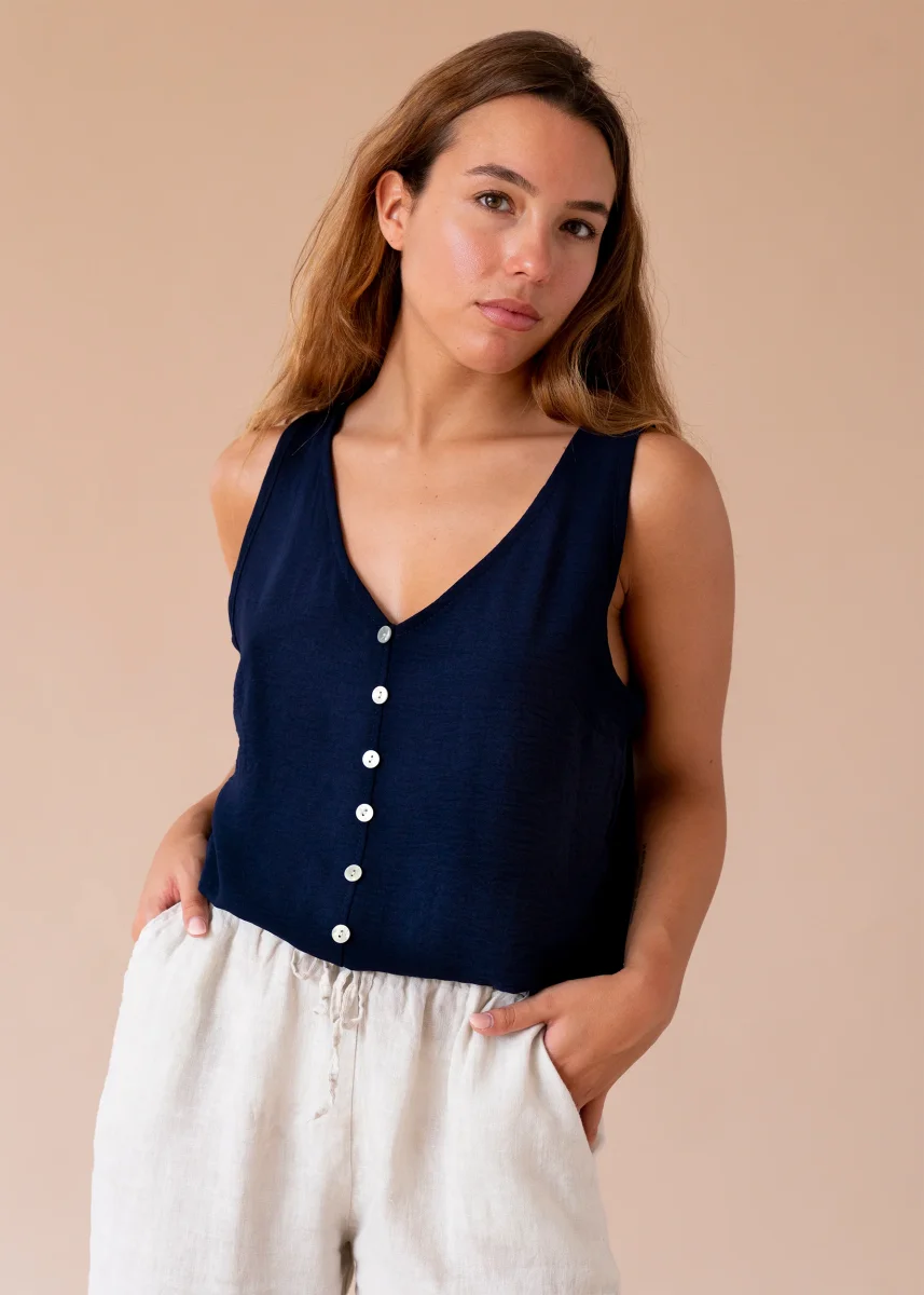 Top fluido botones - Imagen 2