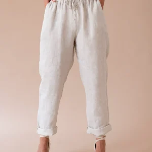 Pantalones lino estrechos