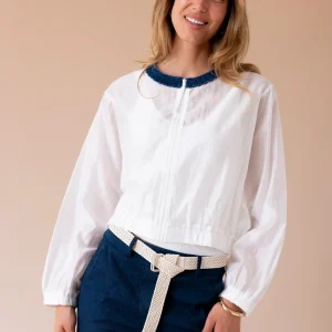 Bomber organza denim