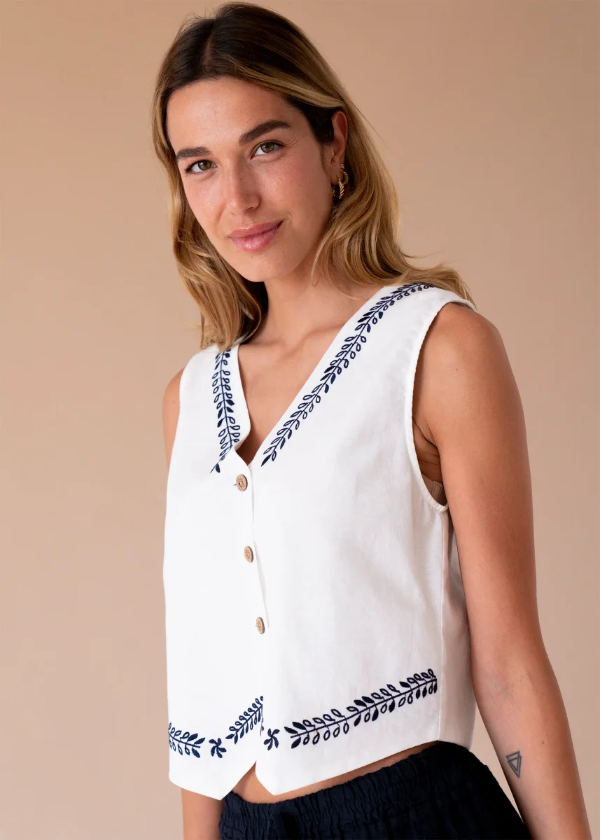 Chaleco lino - Imagen 3