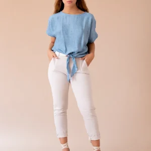 Pantalones estrechos sarga