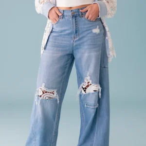 Jeans rotos guipur