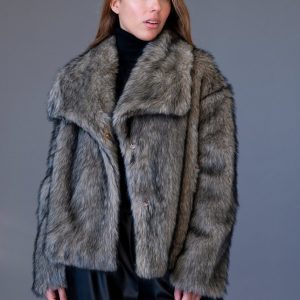 Chaqueta efecto pelo