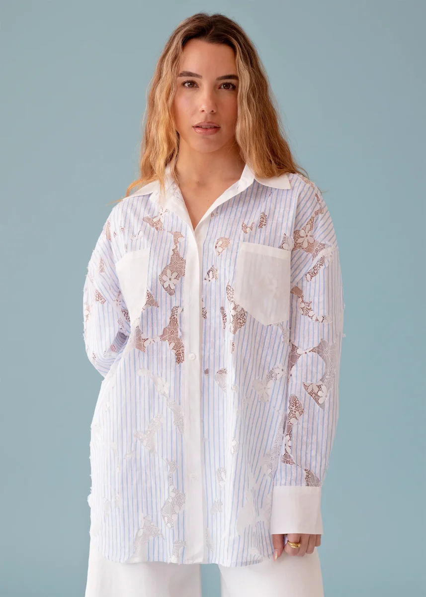 Camisa rayas blonda