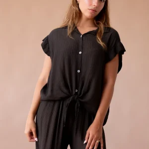 Blusa bambula guipur