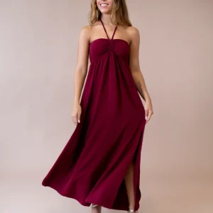Vestido fluido fruncido