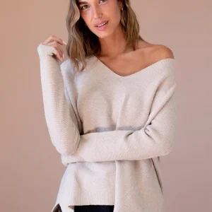 Jersey sin costuras cuello punta