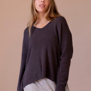 Jersey sin costuras cuello punta