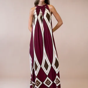 Vestido estampado halter