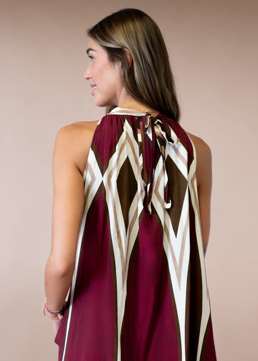 Vestido estampado halter - Imagen 4