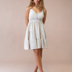 Vestido corto fruncido
