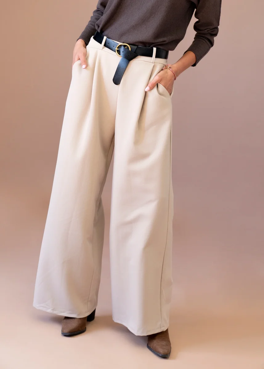 Pantalones sarga anchos - Imagen 3