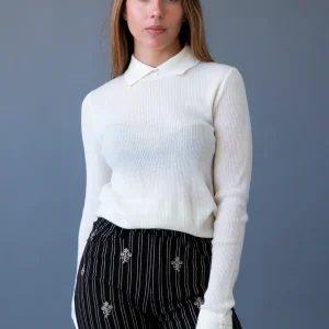 Jersey mohair polo