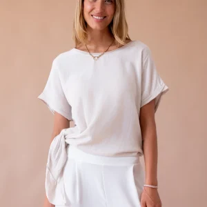 Camiseta bimateria nudo