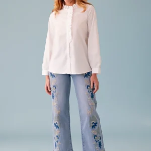 Camisa volante popelín