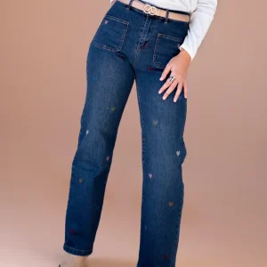 Jeans corazones bolsillos