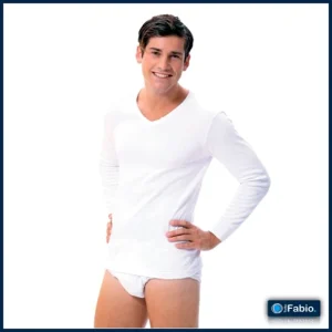 FABIO 8214 Camiseta Térmica Manga Larga Cuello de Pico