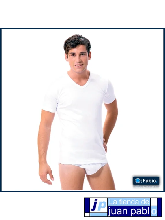 FABIO 8215 Camiseta Térmica Manga Corta Cuello de Pico