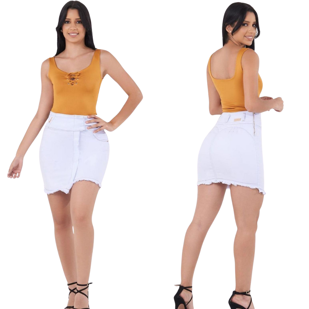 Falda jeans Blanca - Imagen 2