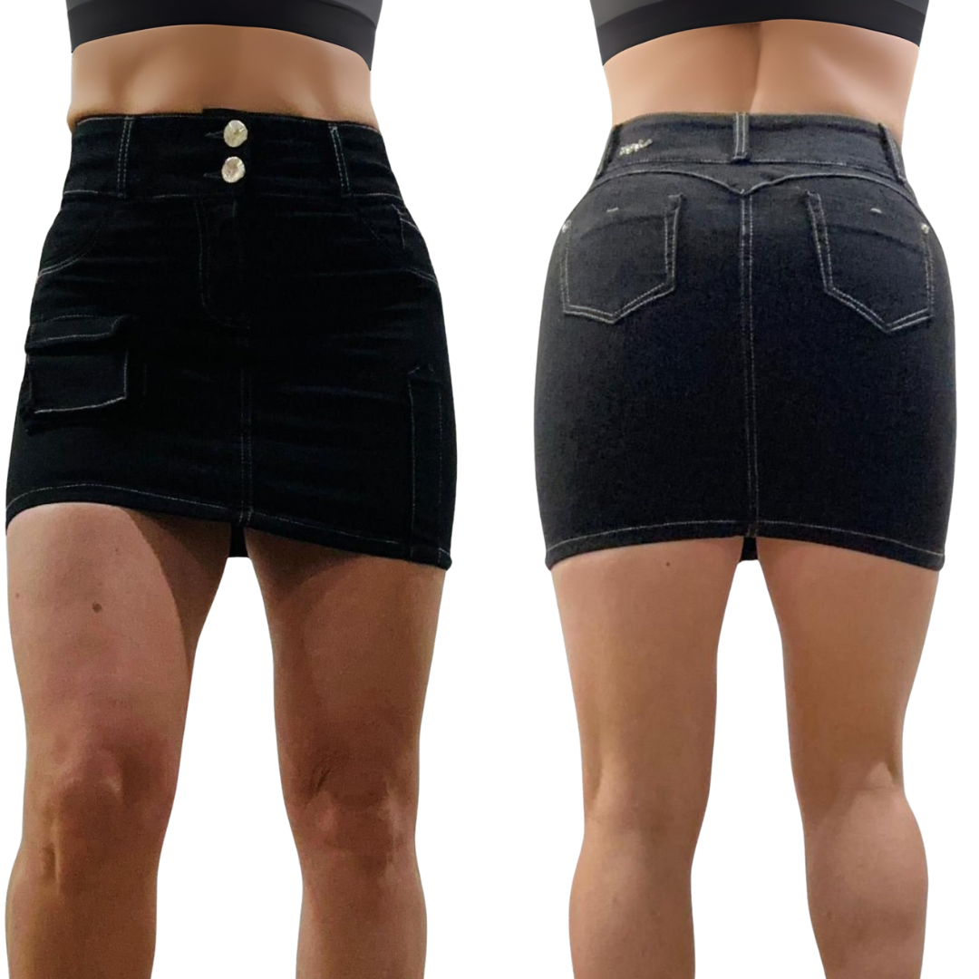 Falda Jeans Negra