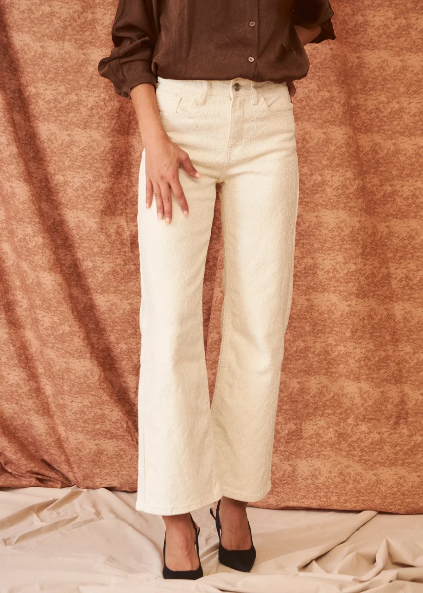 Jeans straight brocados - Imagen 3