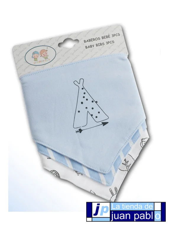GAMBERRITOS 10469 Juego de 3 Baberos Tipo Bandana - Imagen 2