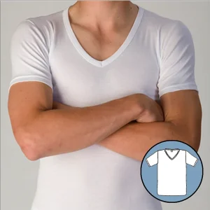 GIL MAS 1254 Camiseta Caballero Negra Manga Corta y Pico