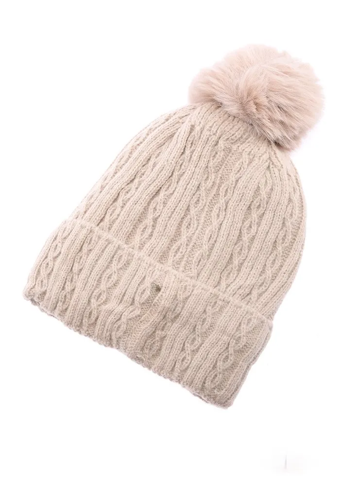Gorro con pompón de pelo sintético - Imagen 7