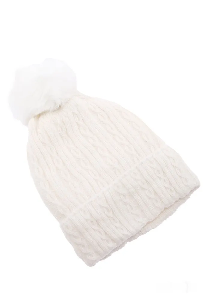 Gorro con pompón de pelo sintético - Imagen 9