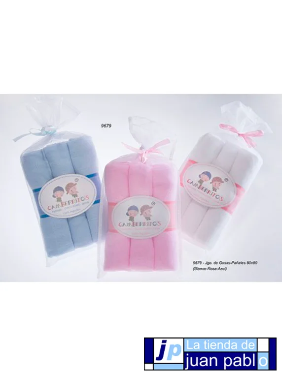 GAMBERRITOS Gasas Lisas Pack 3 Unidades