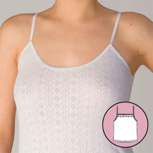 GIL MAS  2963 Camiseta Señora Clásica Tirante Calada