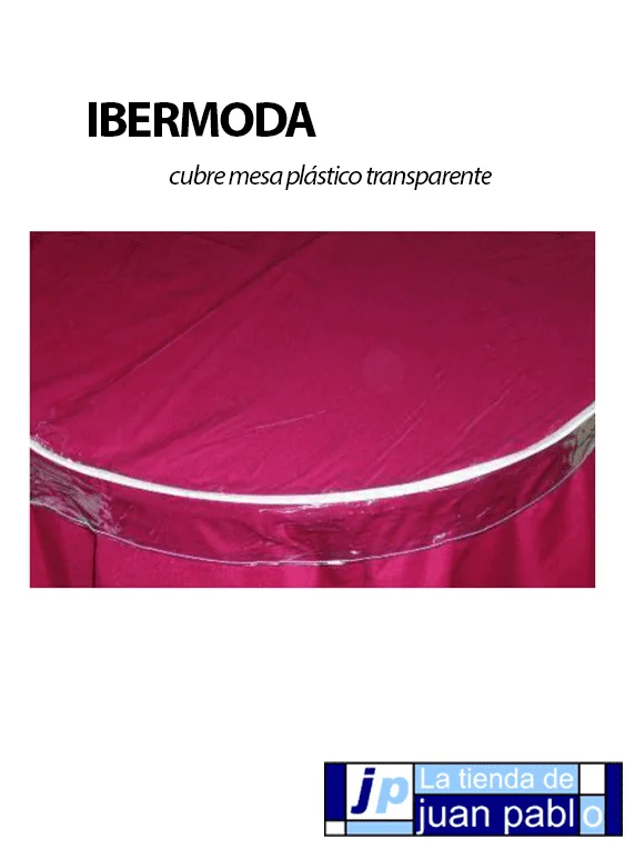 IBERMODA Cubre-mesa de Plástico Estampado-Transparente - Imagen 3