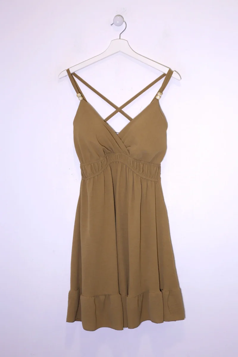 Vestido abalorios fluido corto - Imagen 8