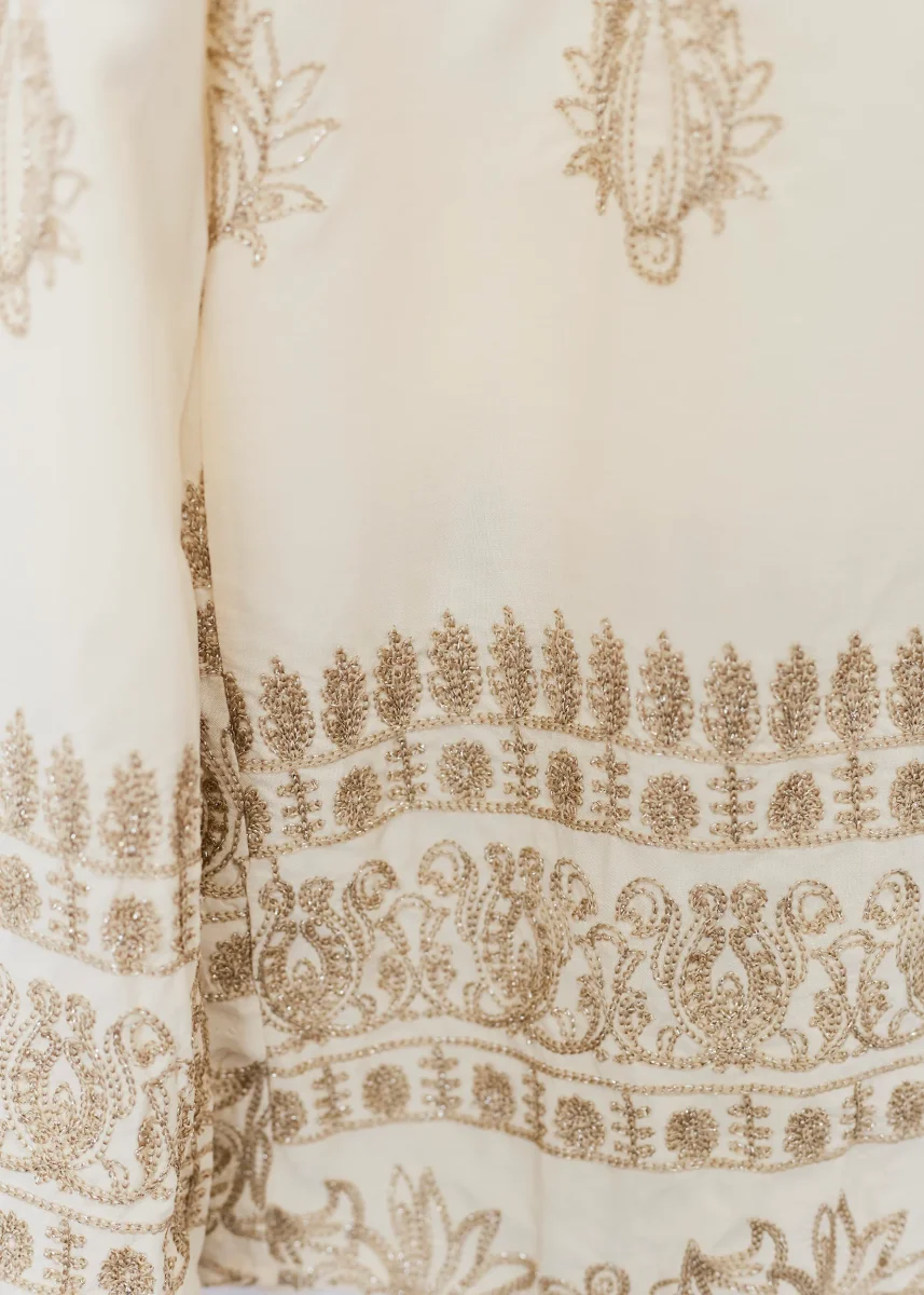 Pantalones rectos bordado - Imagen 5