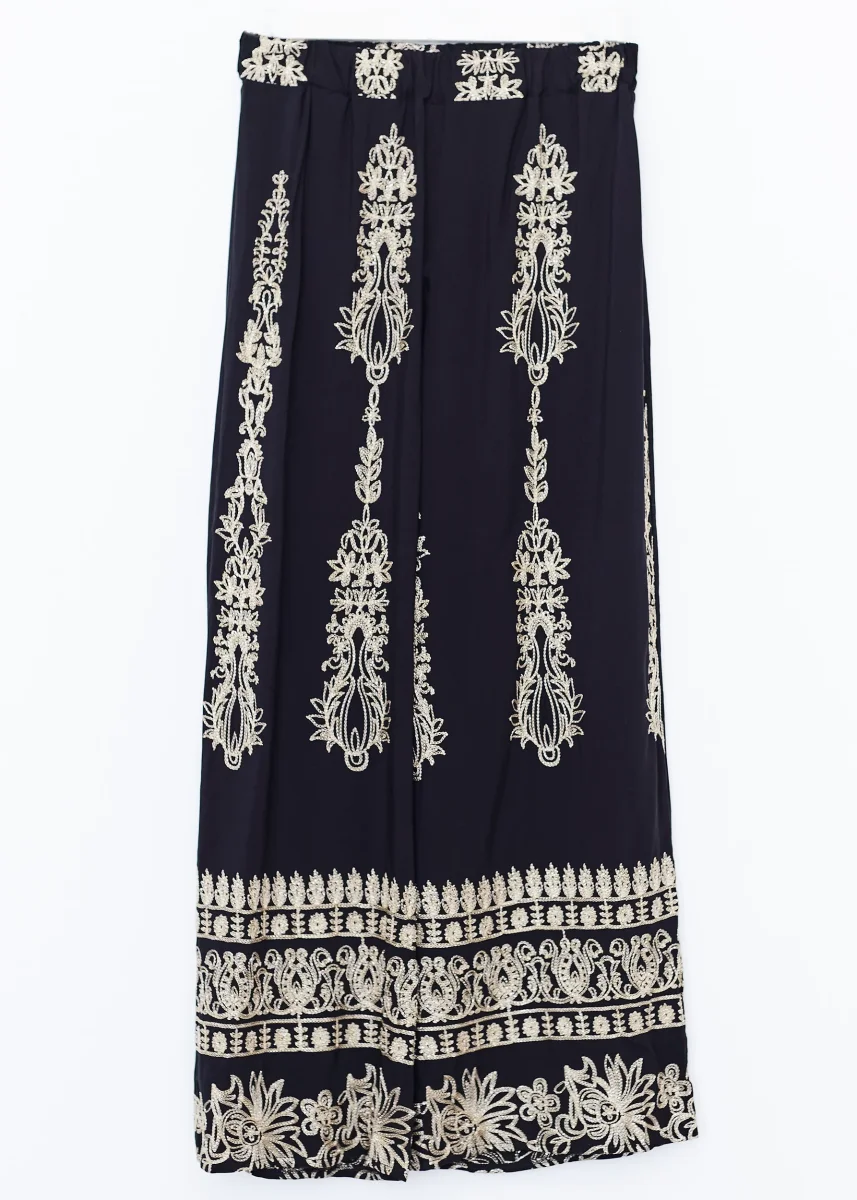 Pantalones rectos bordado - Imagen 6