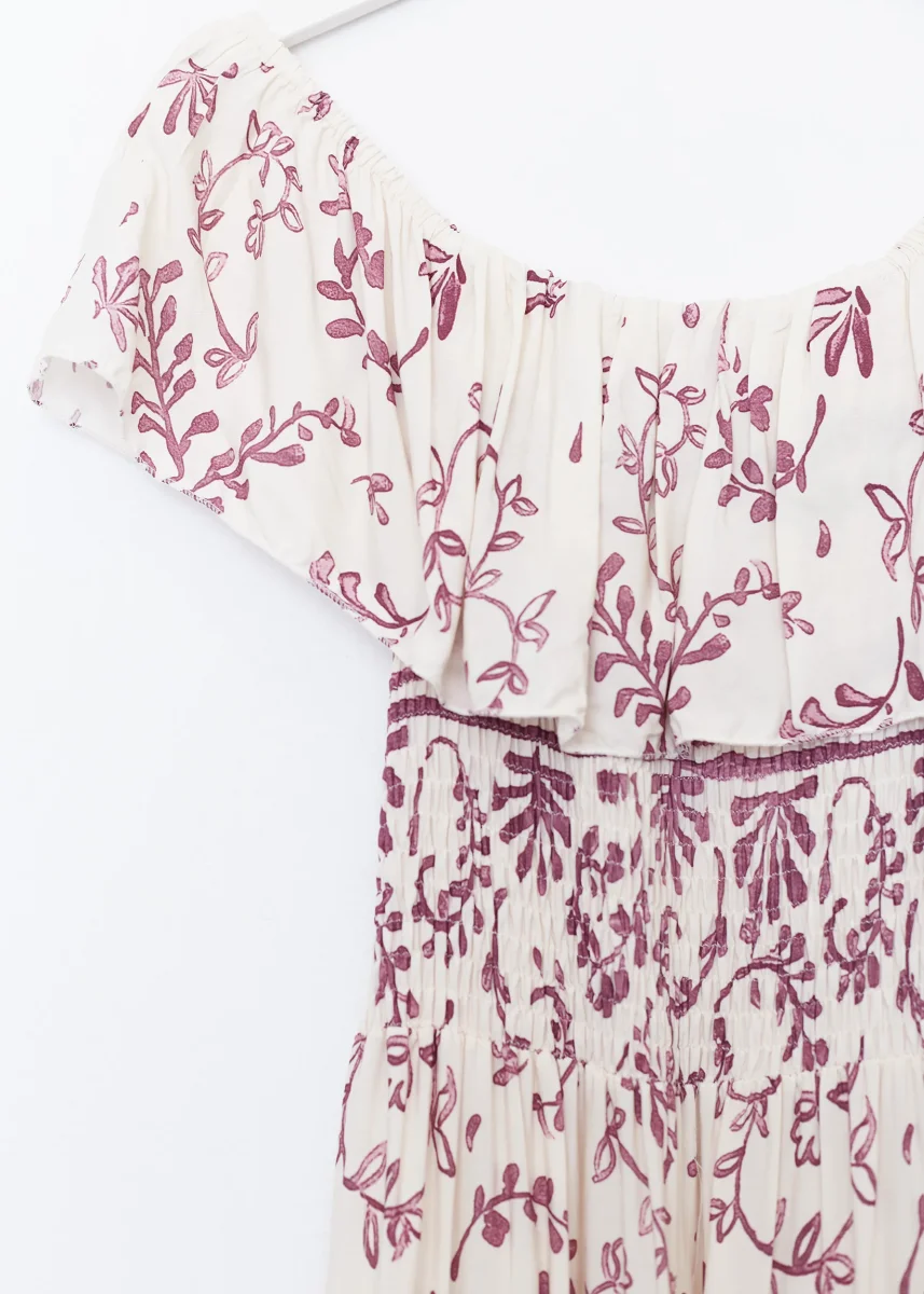 Vestido fruncido ramas - Imagen 5