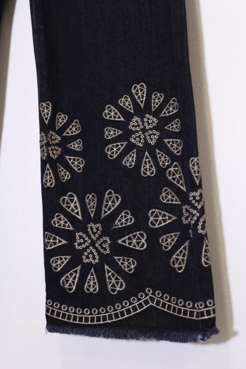 Jeans rectos bordados - Imagen 6