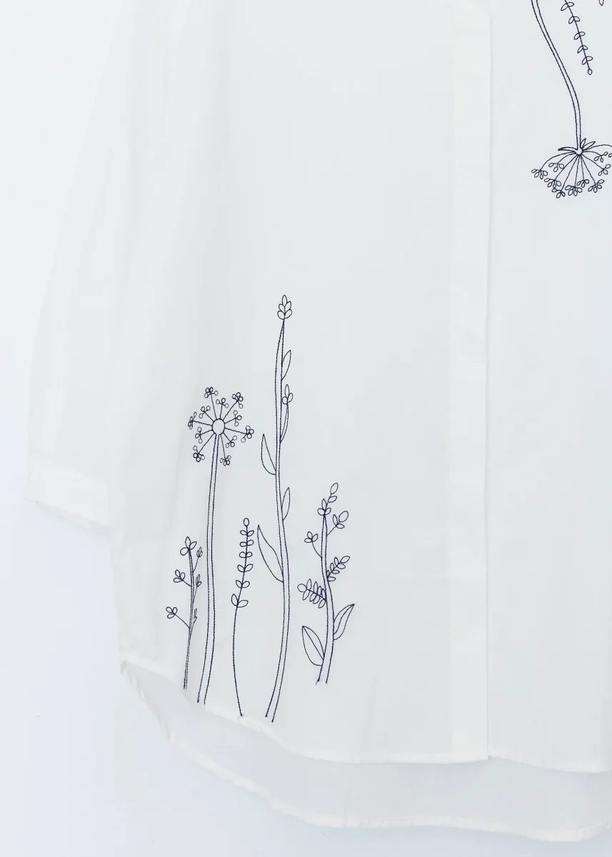 Camisa bordado floral - Imagen 6