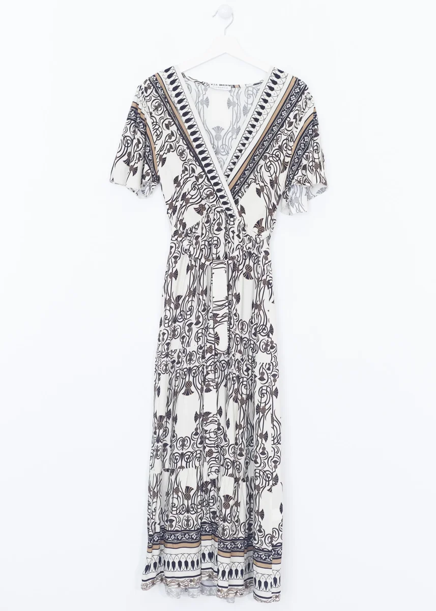Vestido cruzado cenefa - Imagen 6