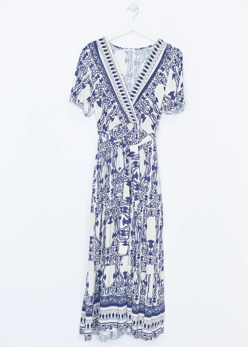 Vestido cruzado cenefa - Imagen 8