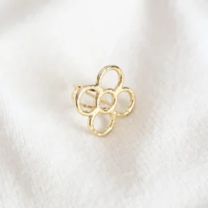 Anillo flor geométrica